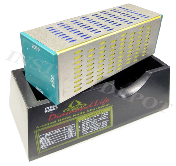 DIAMOND LIFE HEAVY DUTY HONE BLOCK KNIFE BLADE SHARPENING STONE 4